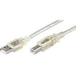 GOOBAY 68606 - USB 2.0 Hi-Speed cable, A-connector > B-connector 1 m transparen