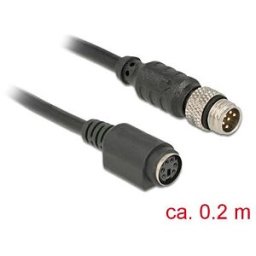 NAVILOCK 63278 - Connection Cable M8 male waterproof > MD6 female RS-232 0.2 m
