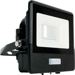 V-TAC VT-20256 - LED floodlight, 10 W, 735 lm, 3000 K, sensor, black