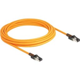 DELOCK 80413 - LED patch cable, Cat.6a, S/FTP, USB Type-C, orange, 5m