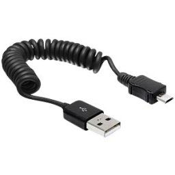 DELOCK 83162 - USB 2.0 A plug > USB micro-B plug Spiral cable