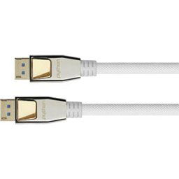 PYTHON PYT DP20-PY020W - DisplayPort 2.0 cable, 8K 60 Hz, nylon, white, 2,0 m