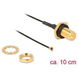 DELOCK 12464 - HF antenna cable RP-SMA female, MHF® 4 male, 10 cm