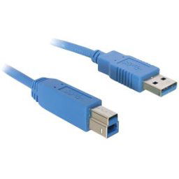 DELOCK 82580 - Cable USB 3.0 A > USB 3.0 B, 1 m, blau