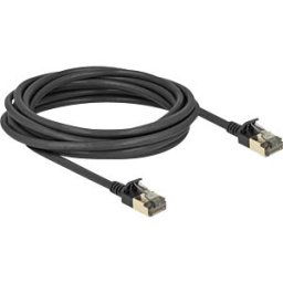 DELOCK 80342 - Patch cable Cat.8.1 F/FTP Slim Pro 5 m black