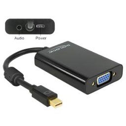 DELOCK 65598 - Mini Displayport plug >VGA socket + audio adapter