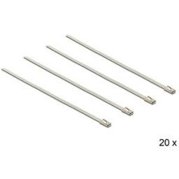 DELOCK 18631 - Cable ties stainless steel L 200 x W 4.6 mm 20 pieces
