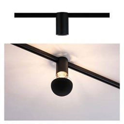 PAULMANN PLM 94975 - URail rail spotlight socket, E27, max. 20 W, dimmable, black