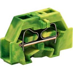 WAGO 261-307 - 2-conductor terminal with flange, up to 2.5mm², gn-yl