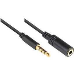 GOOD CONNECTIONS GC AS-35V4B15 - Audio cable, 3.5 mm 4-pin jack plug to female connector, 1.5 m