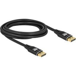 DELOCK 80622 - DisplayPort 1.4 cable, 8K 60 Hz, black, 3.0 m