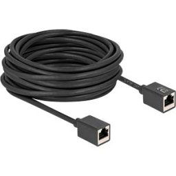 DELOCK 90335 - Extension, Cat.6a, socket / socket, S/FTP, 10m, black