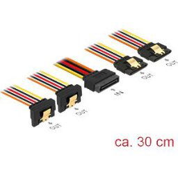 DELOCK 60151 - SATA 15 Pin male > SATA 15 Pin female, down, straight 30 cm