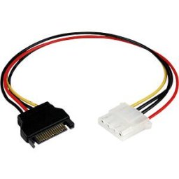STARTECH.COM ST LP4SATAFM12 - 15-pin SATA to LP4, 30 cm, black/red/yellow