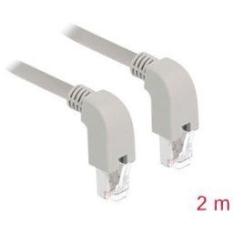 DELOCK 85878 - Network cable RJ45 Cat.6A S/FTP downwards / downwards angled 2 m