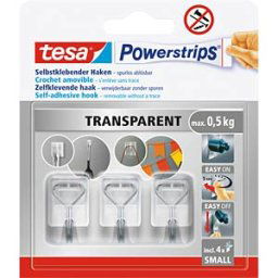 TESA 58620-3 - Powerstrips hooks, 3x 0.5 kg