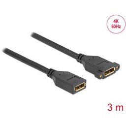 DELOCK 87103 - DisplayPort 1.2 cable, socket to socket, installation, 4K 60 Hz,