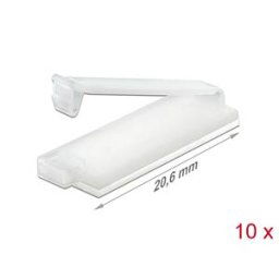 DELOCK 60181 - Cable holder with retainer clip, self-adhesive, 20 mm