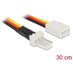 DELOCK 85753 - Fan Power Cable 3 pin male to 3 pin female 30 cm