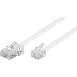 FREI MK 6P4C WS 10M - 6p4c plug to 8p4c plug, 10 m, white