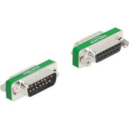 DELOCK 66478 - HF/EMI noise filter, D-Sub 15 pin male / female, low pass