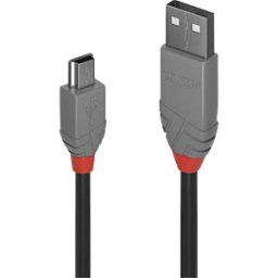 LINDY 36723 - USB 2.0 cable, USB-A to Mini USB-B connector, 2.0 m