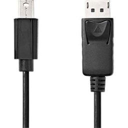 NEDIS N CCGL37400BK10 - Mini DP 1.2 connector to DP connector, 1.0 m