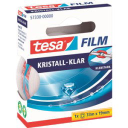 TESA 57330 - Crystal-clear tesafilm®, 33 m x 19 mm, 1 roll