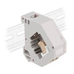 DELOCK 87193 - Keystone LC Duplex female > female beige, with DIN rail adapter