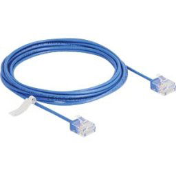 DELOCK 80798 - RJ45 Network Cable Cat.6 UTP Ultra Slim 3 m blue with short plug
