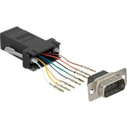 DELOCK 66166 - Adapter Sub-D 9 pin male to RJ45 female Assembly Kit black