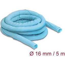 DELOCK 20881 - Woven Sleeve self-closing heat-resistant 5 m x 16 mm blue