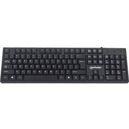 MANHATTAN 179324 - Wired keyboard, USB, black, Layout:DE