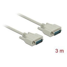 DELOCK 85977 - Serial Cable Sub-D15 male to male 3 m