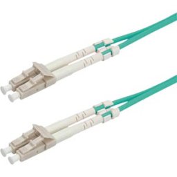 VALUE 21998707 - Fibre-optic patch cable, LC duplex, OM3, 50/125 µm, turquoise, 2