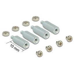 DELOCK RPI MOUNTINGKIT1 - Raspberry Pi mounting kit, 10-mm spacer bolts