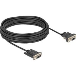 DELOCK 88240 - Serial cable D-Sub 9 socket, power to pin 9, 10 m