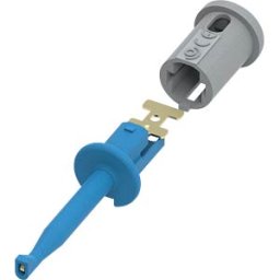 ELECTRO PJP PJP 6012-PRO-BL - Clamp test probe, 1 mm, solder connection, blue