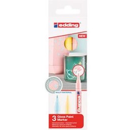 EDDING 751-3-099 - Gloss paint marker set, pastel, sorted
