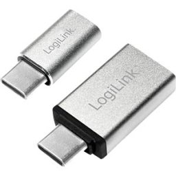 LOGILINK AU0040 - USB-C adapter set, C/M to USB-A/F + C/M to Micro-USB/F, silver