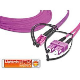 LIGHTWIN LDP-50 LC-SC5OM4 - Duplex fibre optic patch cable, MM OM4, LC-SC, 5.0 m
