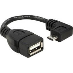 DELOCK 83104 - USB micro-B angled plug > USB 2.0 A socket cable