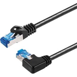 MAXTRACK TME TI43-2L - Patch cable Cat.6a S/FTP angled / straight, 2 m