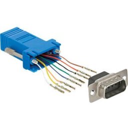 DELOCK 66167 - Adapter Sub-D 9 pin male to RJ45 female Assembly Kit blue