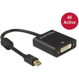 DELOCK 62603 - Mini DP 1.2 plug > DVI 24+5 socket, black