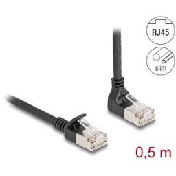 DELOCK 80286 - Cat.6a patch cable, S/FTP, top angled / straight, 0.5 m
