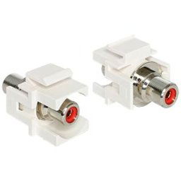DELOCK 86305 - Keystone RCA socket > RCA socket, red
