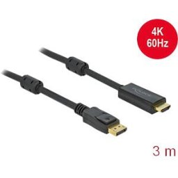 DELOCK 85957 - Active DP 1.2 to HDMI cable 4K 60 Hz 3 m.