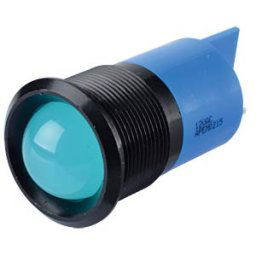 APEM APM Q22P1B B12AE - Indicator LED, 12 V AC/DC, 22 mm, FASTON, blue/BlC