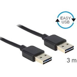 DELOCK 83462 - EASY-USB 2.0 A plug > plug 3 m